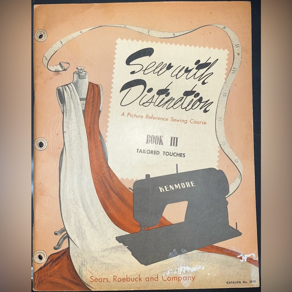 Vintage Sewing Course Book with Kenmore Sewing Machine 1953 Books 3-6